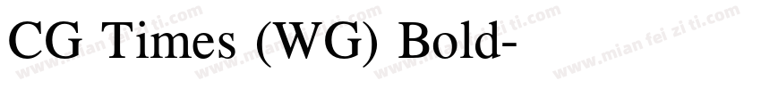 CG Times (WG) Bold字体转换